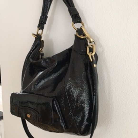 Coach Kristin Patent Leather Hobo / Crossbody Bag - Picture 4 of 17
